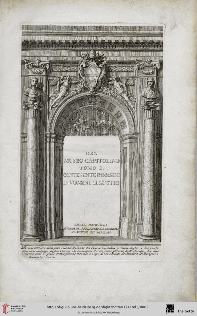 Bottari, Foggini, Del Museo Capitolino (Tomus Primus)