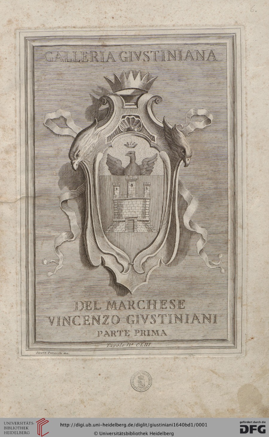 Giustiniani, Galleria Givstiniana Del Marchese Vincenzo Givstiniani (1640) Vol 1