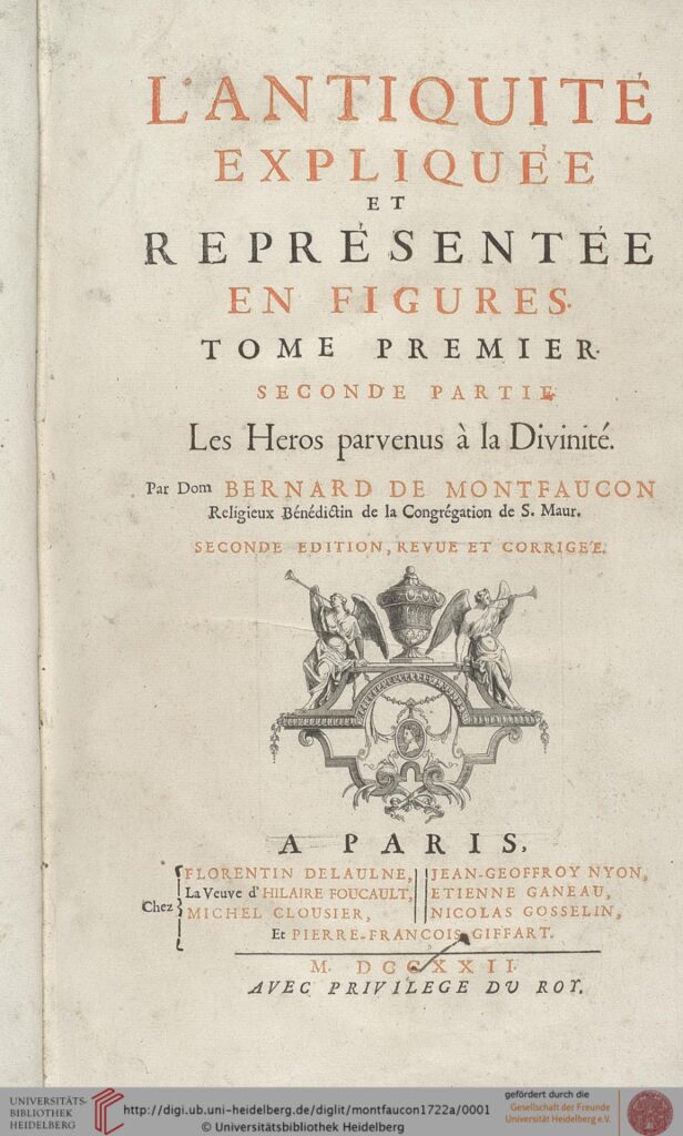 Montfaucon, L’antiquité expliquée et representée en figures Vol 1, Part 2