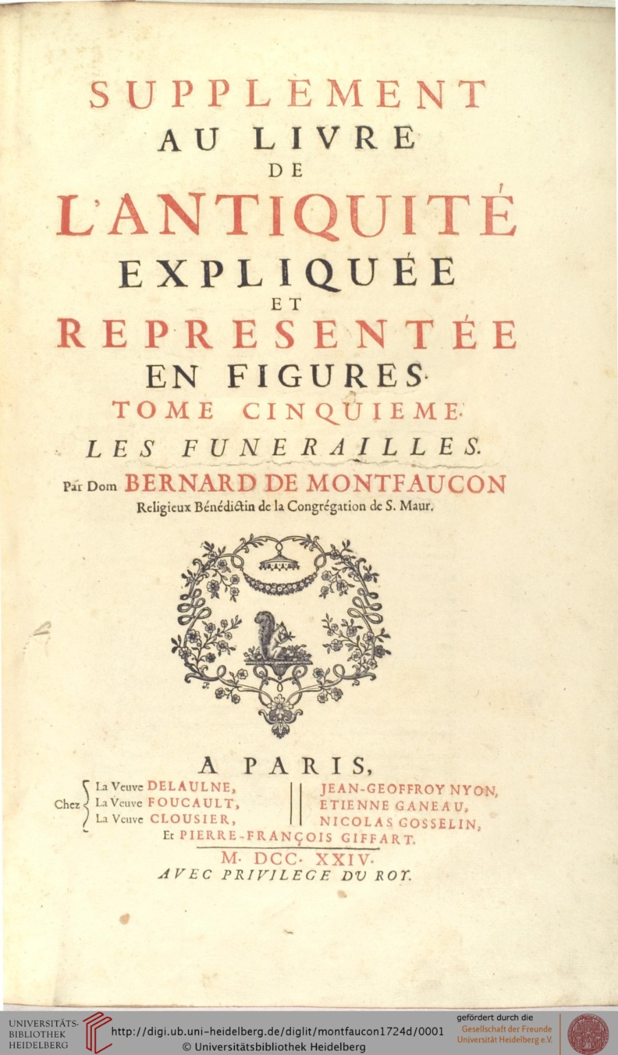 Montfaucon, Supplément au livre de l’antiquité expliquée et representée en figures Vol 5