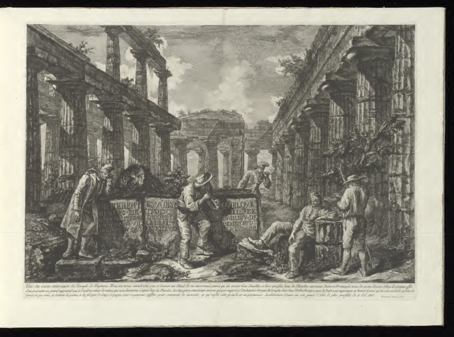 Piranesi, Différentes vues de qvelqve restes de trois grands édifices