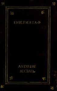 Andrea Alciati, Emblemata, Lyon 1548 – binding